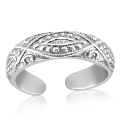 TR-2480 Diamond Paisley Toe Ring | Teeda