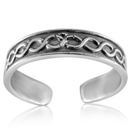 TR-2560 Twist Braid Toe Ring | Teeda