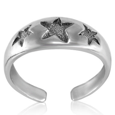TR-2650 Three Stars Toe Ring | Teeda