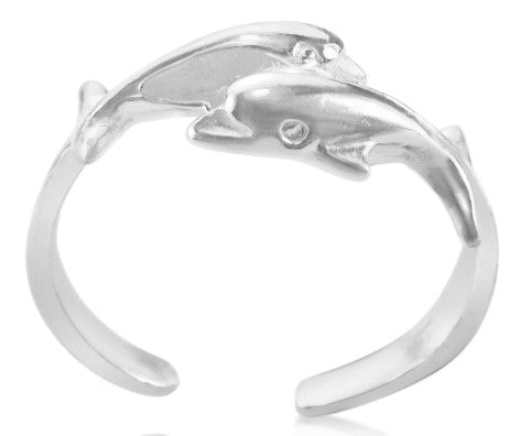TR-2750 Twin Dolphins Toe Ring | Teeda