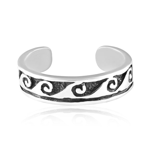 TR-3043 Wave Toe Ring | Teeda