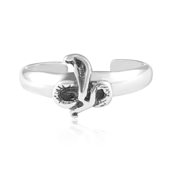 TR-3068 King Cobra Snake Toe Ring | Teeda