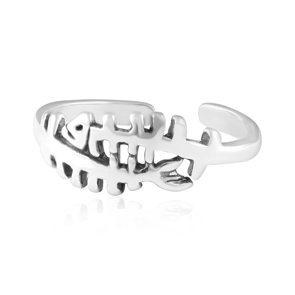 TR-3082 Fish Bone Toe Ring | Teeda