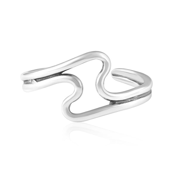 TR-3083 Wave Toe Ring | Teeda