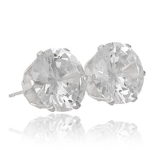 EZ-2090 Round CZ Stud Earrings 10mm | Teeda