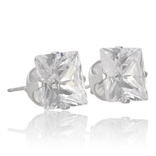 EZ-2170 Square CZ Stud Earrings 8mm | Teeda