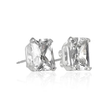 EZ-2410 Emerald Cut CZ Stud Earrings 10x8mm | Teeda