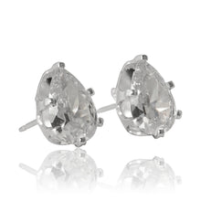EZ-2430 Pear CZ Stud Earrings 7x5mm | Teeda