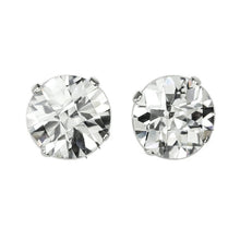 EZ-2520 Round Briolette Cut CZ Stud Earrings 5mm | Teeda