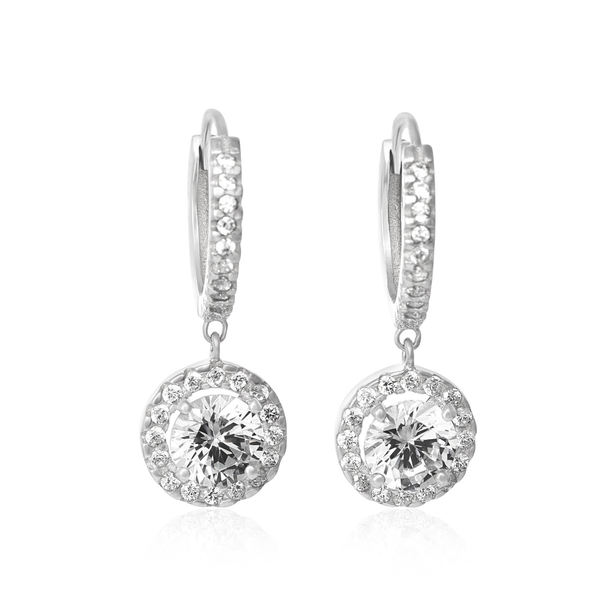 ☆TATIANA☆ Silver 925 Slick Drop Hoop Earrings EC3111 Amazon.com: Modern Chic Teardrop .925 Sterling Silver Dangle