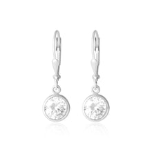 EZ-3005 Bezel Set Round French Wire Earrings | Teeda