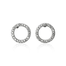 EZ-7027 Endless Circle Cubic Zirconia Earrings | Teeda