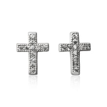 EZ-7028 Cross Cubic Zirconia Earrings | Teeda