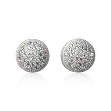 EZ-7031 Disc Micropavé Cubic Zirconia Earrings | Teeda