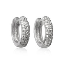 EZ-7046 Pavé Set CZ Huggie Earrings | Teeda