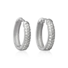 EZ-7048 Pavé Set CZ Huggie Earrings | Teeda