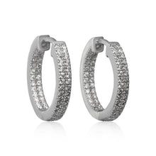 EZ-7051 Nouveau Cubic Zirconia Huggie Earrings | Teeda