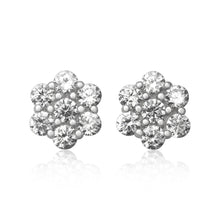 EZ-7055 8mm Cluster Cubic Zirconia Stud Earrings | Teeda
