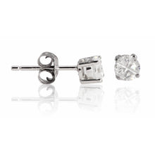 EZBIR-040 Invisible Set Round CZ Stud Earrings Basket Setting 4mm | Teeda
