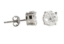 EZBIR-070 Invisible Set Round CZ Stud Earrings Basket Setting 7mm | Teeda
