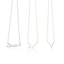 NZ-7015 Zodiac Constellation CZ Charm and Necklace Set | Teeda