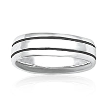 R-1020 Groove Silver Band | Teeda