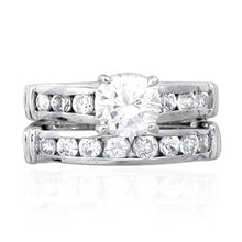 RSZ-1090 Cubic Zirconia Engagement Wedding Ring Set | Teeda