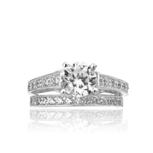RSZ-2149 Channel Set CZ Engagement Wedding Ring Set | Teeda