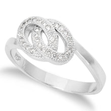 RZ-1657 Interlocked Ovals CZ Ring | Teeda