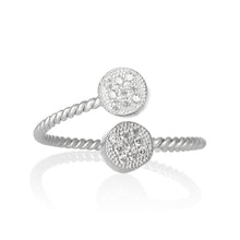 RZ-1658 Micropavé Cubic Zirconia Twist Wire Ring | Teeda
