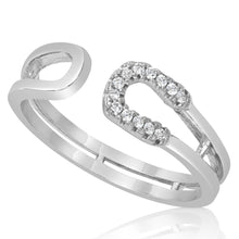 RZ-1662 Double Horseshoe CZ Ring | Teeda