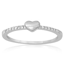 RZ-1682 Micropavé Cubic Zirconia Heart Ring | Teeda