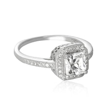 RZ-3003 Art Deco Vintage Style Princess Cut CZ Ring | Teeda