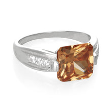 RZ-3420-CH Della Princess Cut CZ Rings - Champagne | Teeda