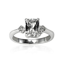 RZ-8152 Emerald Cut CZ Ring | Teeda