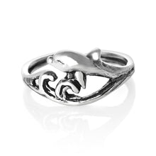 TR-2110 Surf Riding Dolphin Toe Ring | Teeda